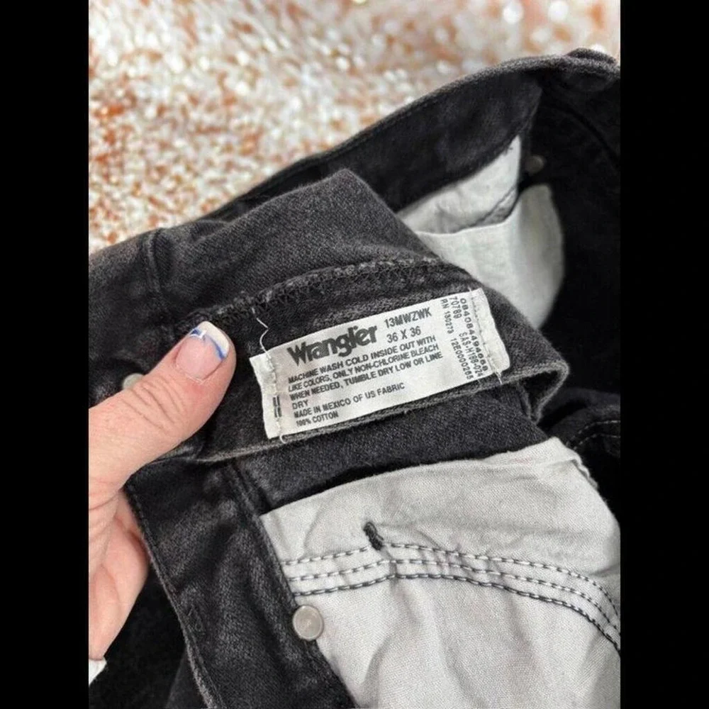 Wrangler 13MWZWK Cowboy Cut Original Fit Jeans Mens 36x36‎ Faded Black Denim